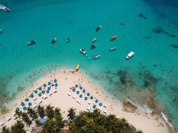 High angle view of swimming pool