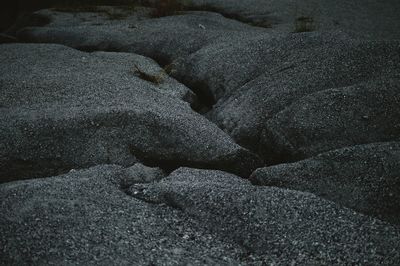 High angle view of stones on rocks