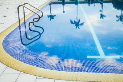 High angle view of swimming pool