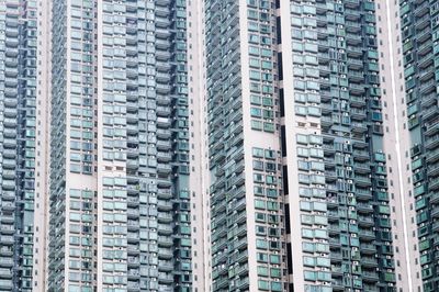 Low angle view of modern buildings in city