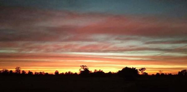 Scenic view of dramatic sky during sunset