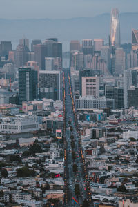 High angle view of cityscape