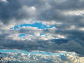 Low angle view of clouds in sky