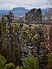 Rock formations on landscape