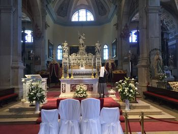 View of buddha statue in temple
