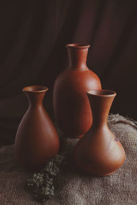 Close-up of vase on table