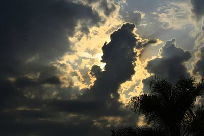 Low angle view of cloudy sky