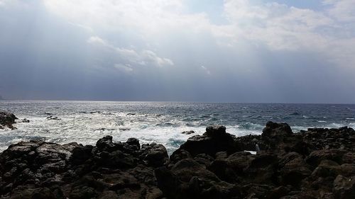 Scenic view of sea against sky