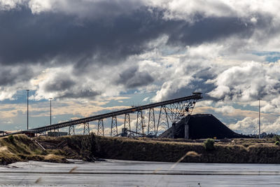 Low angle view of bridge against sky