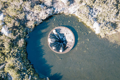 High angle view of beach