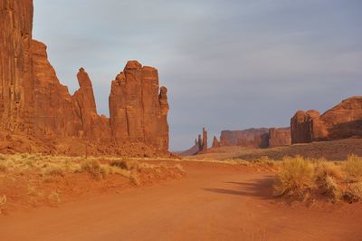 View of rock formations