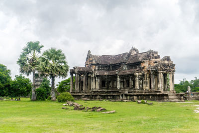 View of temple against cloudy sky