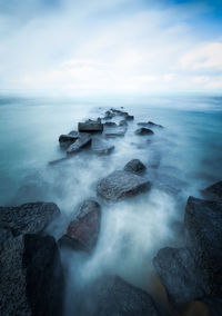 Scenic view of sea against sky