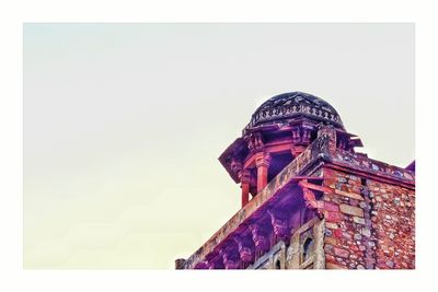 Low angle view of temple against clear sky
