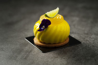 Close-up of cake on table