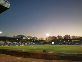 View of soccer field against sky