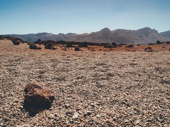 Scenic view of desert against sky