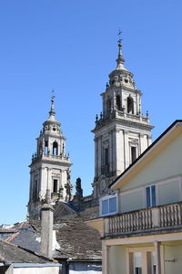 Low angle view of building against clear sky