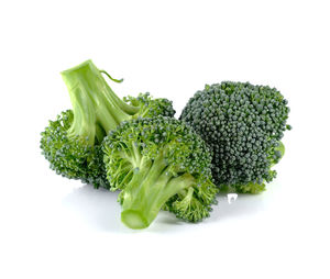 High angle view of vegetables against white background