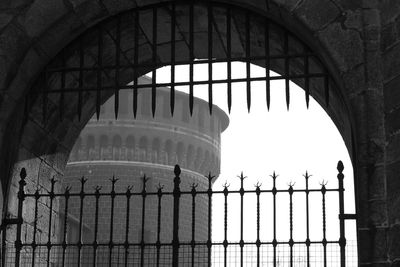 Sforza castle seen through arch