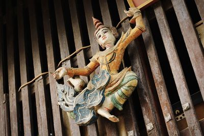 Low angle view of buddha statue in temple