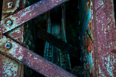 Full frame shot of rusty metal door