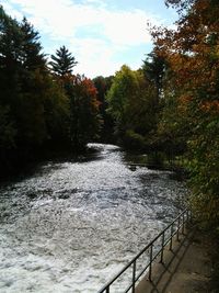 Scenic view of river against sky