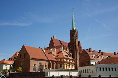 Low angle view of buildings against sky