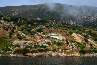 Ionion sea and cliff of kefalonia island, greece