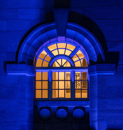 Interior of illuminated building