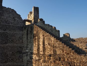 Low angle view of fort against the sky