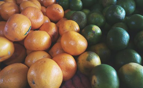 Full frame shot of fruits in market