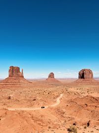 Monument valley - blue sky view
