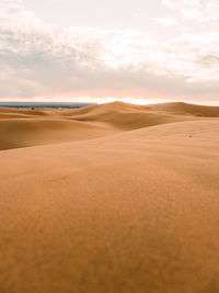 Scenic view of desert against sky