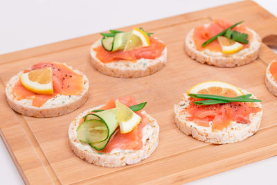 Close-up of food on table