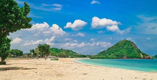 Panoramic view of beach against sky