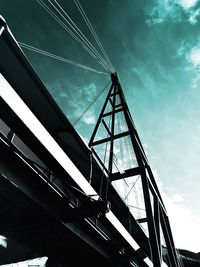 Low angle view of bridge against sky