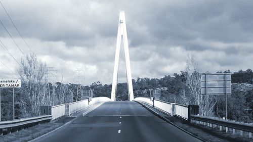 Road against sky during winter