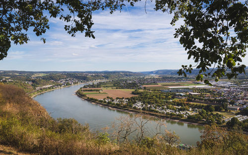 Scenic view of river against sky