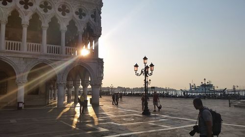 Sunset over dodge palace in venice