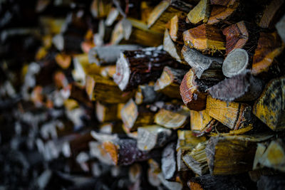 Full frame shot of logs