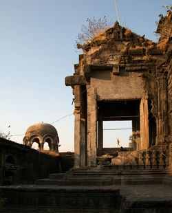 Old ruin building against clear sky