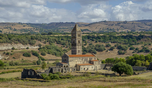 View at the basilica holy trinity of saccargia