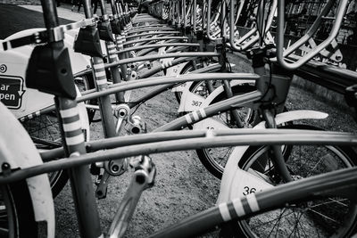 Close-up of bicycle wheel