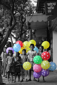 Close up of multi colored wall