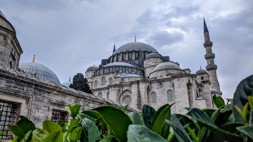 Panoramic view of temple building against sky