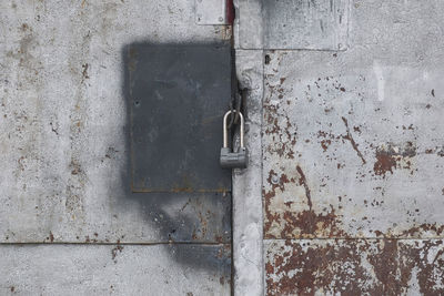 Close-up of old metal door