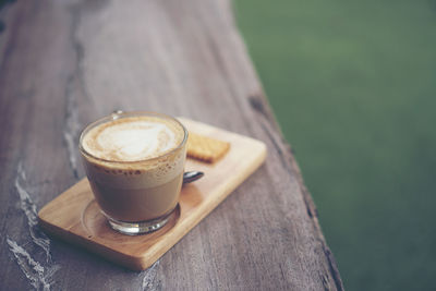 Close-up of coffee on table