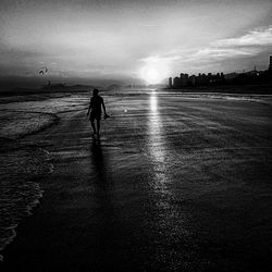 View of people on beach