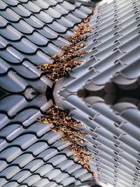 Full frame shot of roof tiles